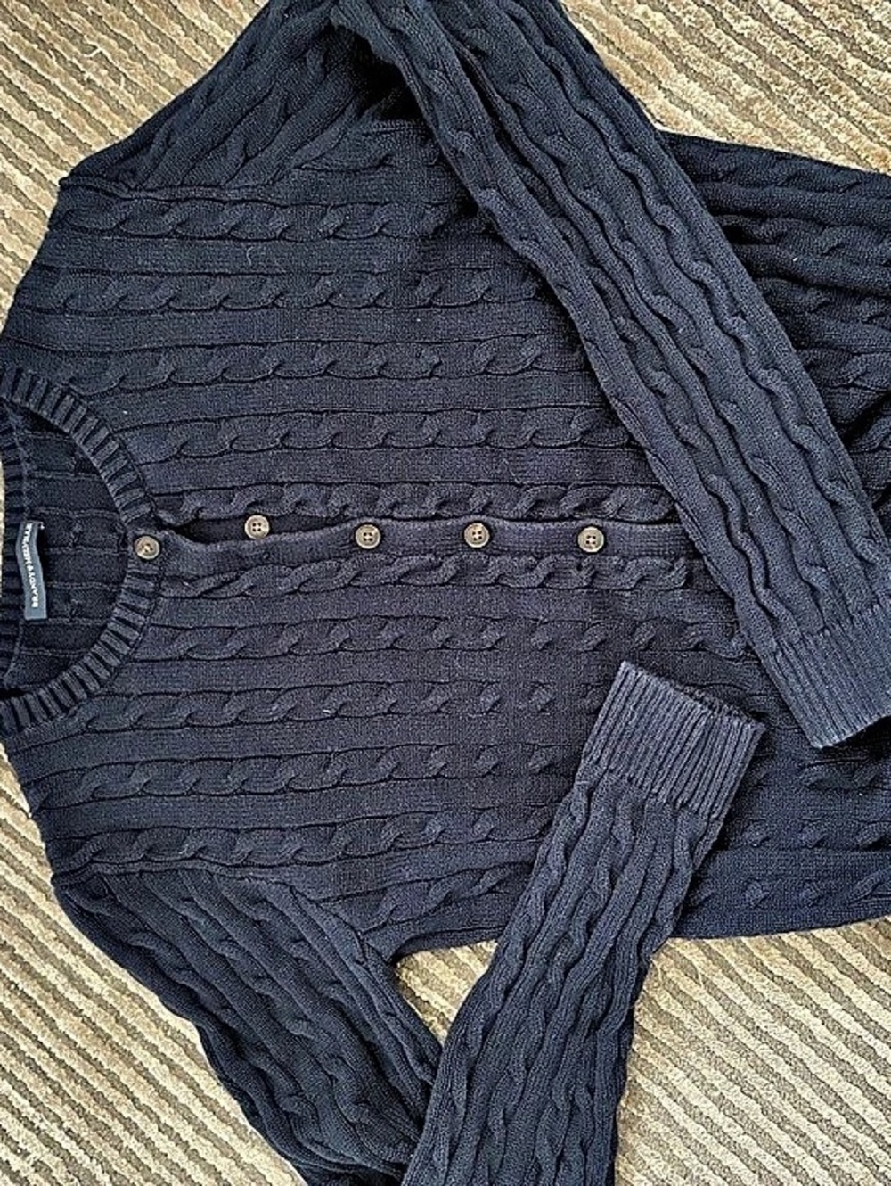 Brandy Melville Amalie Cable Knit Cardigan Cable Knit Button-Front Cardigan in